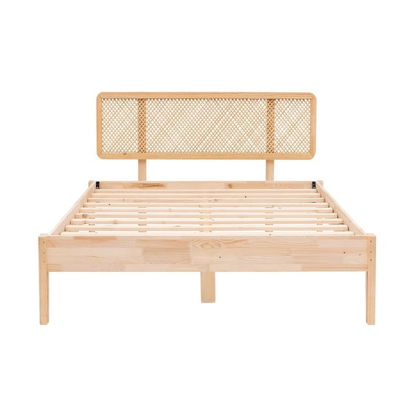 Krevet od masivne smreke s podnicom 90x200 cm u prirodnoj boji Izabelya – Kalune Design-image-3