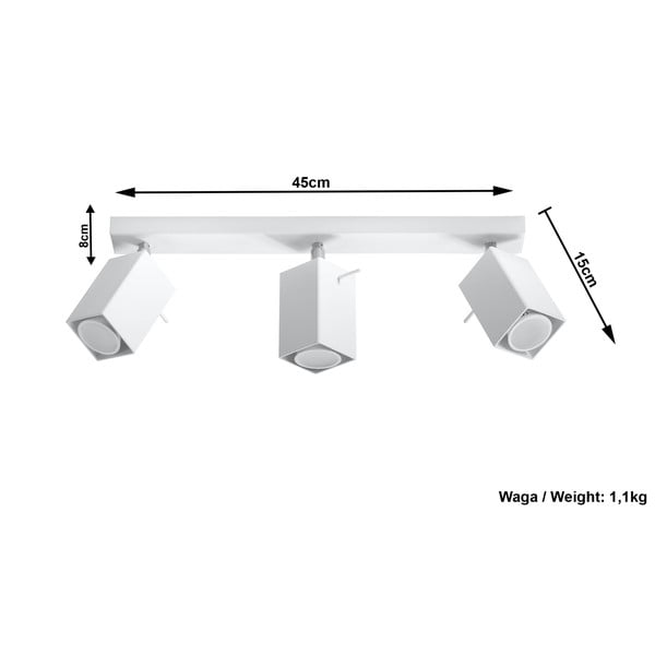 Bijela stropna lampa Sollux Toscana-image-4