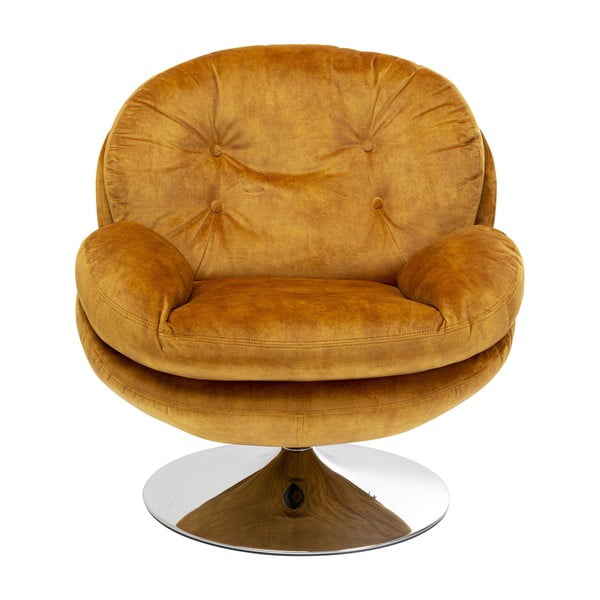 Senf žuta baršunasta fotelja Cosy – Kare Design