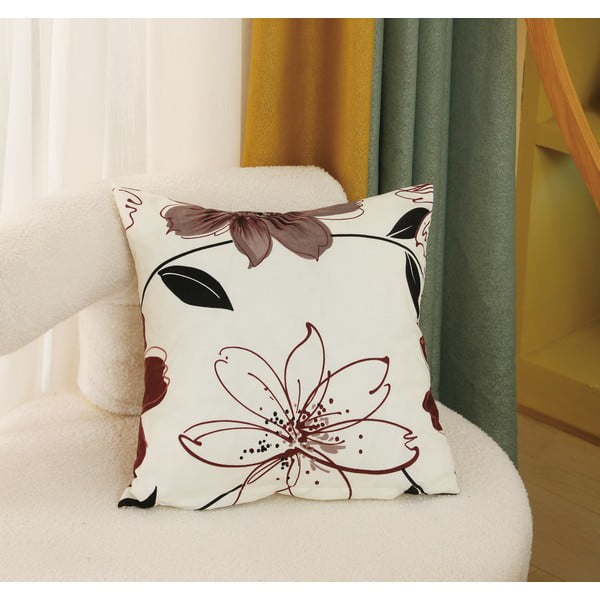 Smeđe-krem mikrosatenska posteljina za krevet za jednu osobu 140x200 cm u setu od 6 kom. Scarlet - My House-image-4