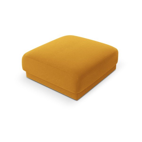 Senf žuti baršunasti tabure Miley  – Micadoni Home-image-4