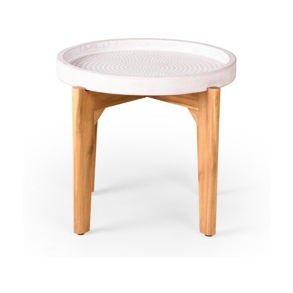 Vrtni stol s ružičastom betonskom pločom Bonami Selection Bari, ø 55 cm-image-1