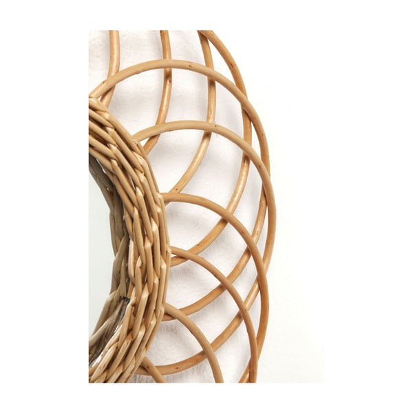 Zidno ogledalo s okvirom od ratana Kare Design Swing, Ø 34 cm-image-4