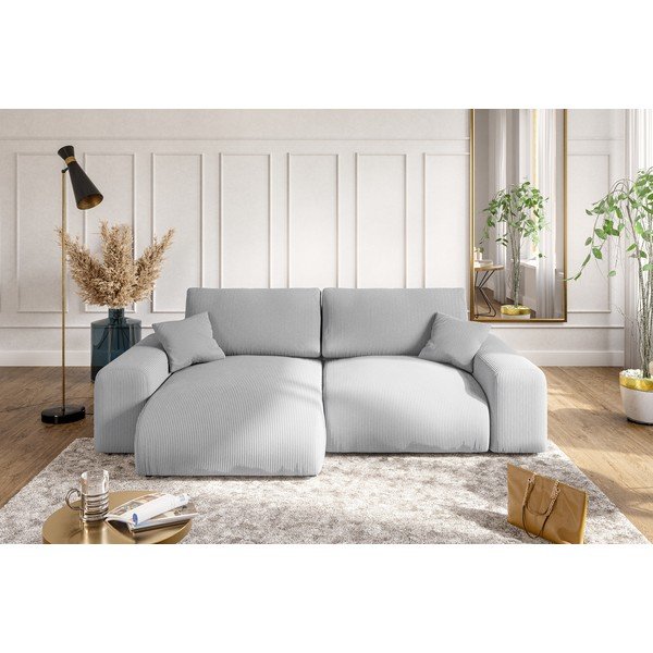 Svijetlo siva kutna garnitura od samta (promjenjiva) Justin – Ropez-image-4