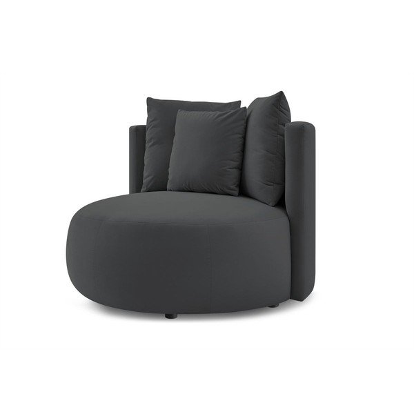 Tamno siva baršunasti fotelja Cesar – Bobochic Paris