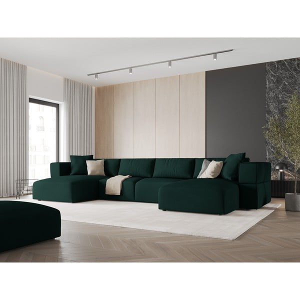 Zelena kutna garnitura (u obliku slova "U") Esther – Milo Casa-image-1