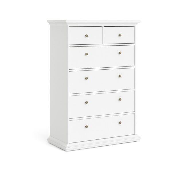 Bijela visoka komoda 96x140 cm Paris – Tvilum-image-3