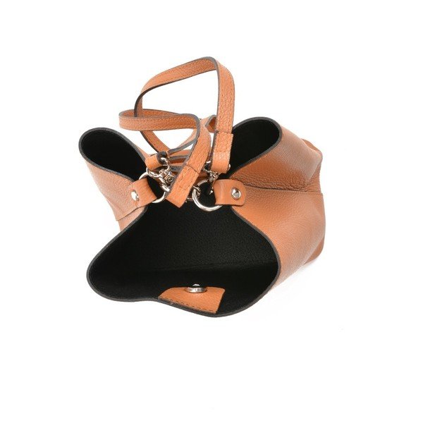 Konjak smeđa kožna torbica Mangotti Bags Catarina-image-4