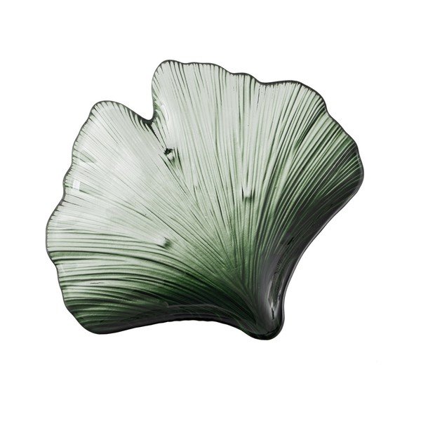 Stakleni ukrasni pladanj 16x17 cm Gingko – Ixia-image-2