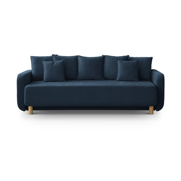 Tamno plava sklopiva/s prostorom za odlaganje sofa 231 cm Elen – Micadoni 