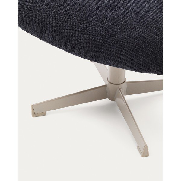 Tamno plavi tabure od šenila Teryl – Kave Home-image-4