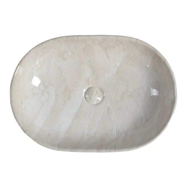 Bež keramički umivaonik 59x42 cm Dalma – Sapho-image-3