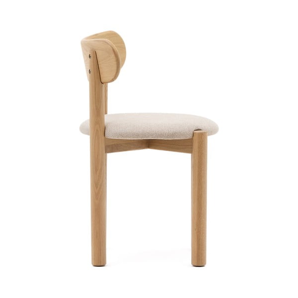 Krem/u prirodnoj boji blagovaonske stolice u setu 2 kom od punog hrasta Nebai – Kave Home-image-3