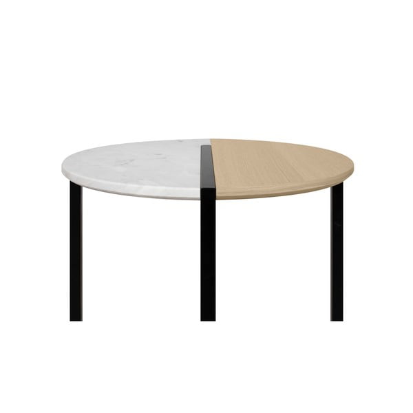 Okrugli stolić s pločom u dekoru hrasta ø 80 cm Sonata - TemaHome-image-2