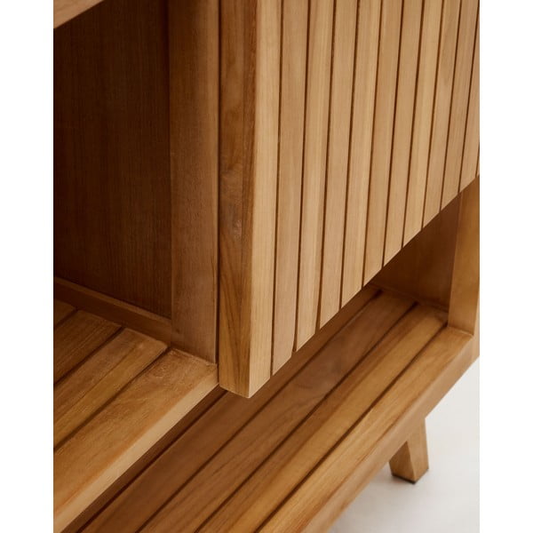 Nizak ormarić za ispod umivaonika od masivne tikovine u prirodnoj boji 140x80 cm Kuveni – Kave Home-image-4