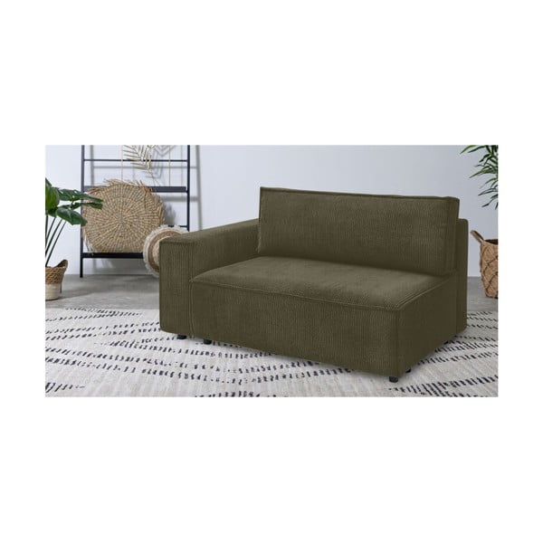 Svijetlo zelena modularna sjedeća garnitura od samta (s lijevim kutom) Nihad modular – Bobochic Paris-image-1