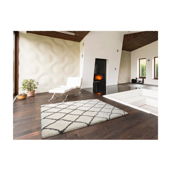 Bijelo-sivi tepih Universal Samira White, 200 x 290 cm-image-1
