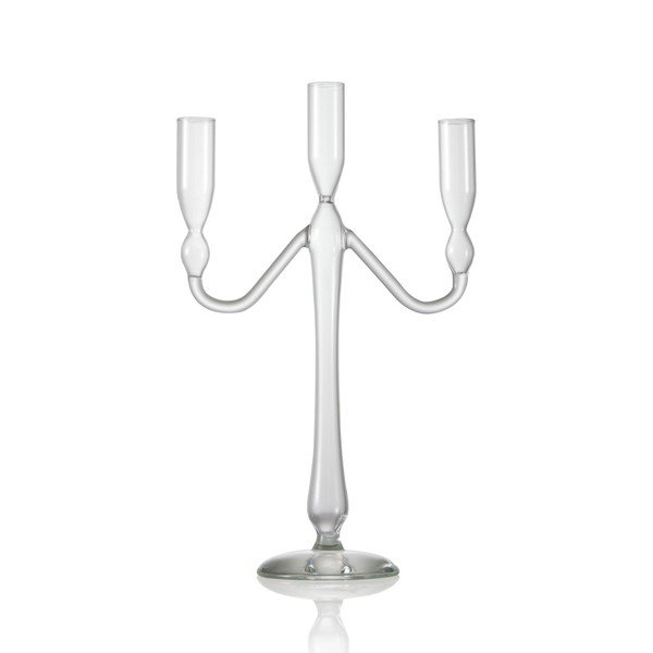 Svijećnjak Brandani Chandelier Lumiere Transparent za tri svijeće