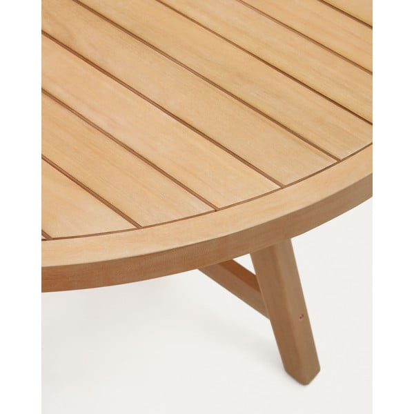 Okrugli vrtni blagovaonski stol od drva eukaliptusa ø 130 cm Urqell - Kave Home-image-2