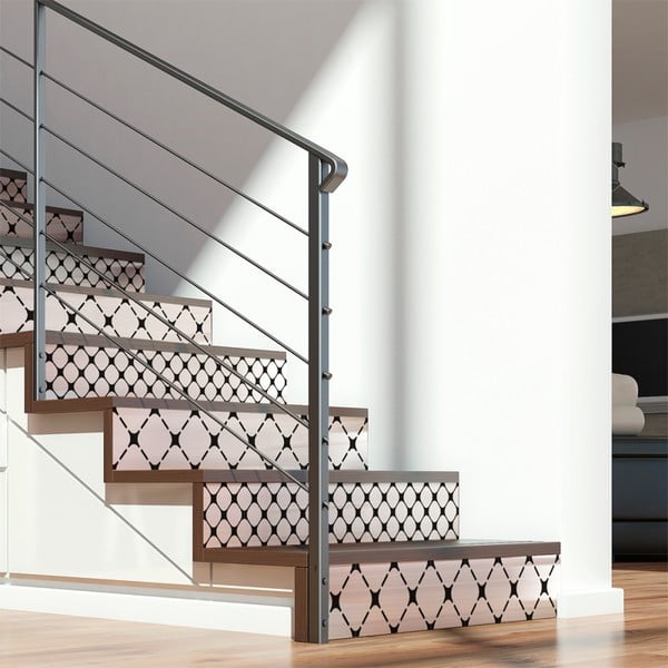 Set 2 naljepnice za stepenice Ambiance Sanela, 15 x 105 cm