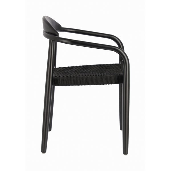 Crna vrtna stolica od drveta eukaliptusa Kave Home Glynis-image-3