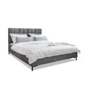 Sivi tapecirani bračni krevet s podnicom 160x200 cm Eve – Miuform