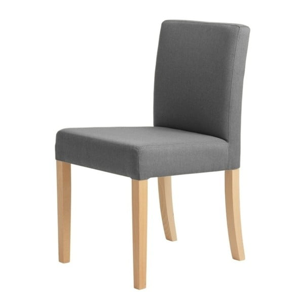 Srednje siva stolica s prirodnim nogama Custom Form Wilton
