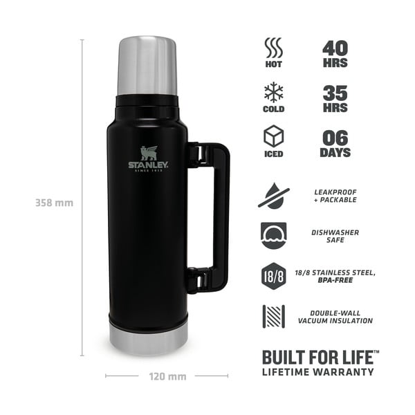 Crna termosica sa šalicom 1,4 l – Stanley-image-4