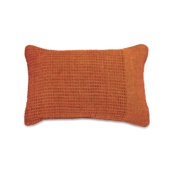 Narančasti laneni premaz na kadina jastuk, 60 x 40 cm