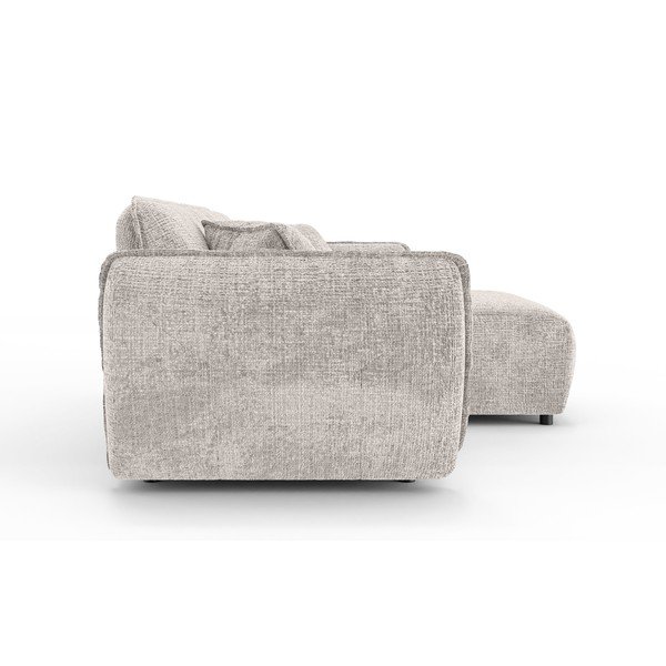 Bež kutna garnitura od šenila (s desnim kutom/s ležaljkom) Nelia – Ropez-image-3