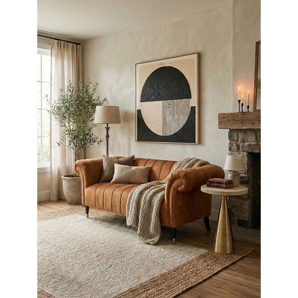 Smeđa sofa 185 cm Siena – Premier Housewares-image-1