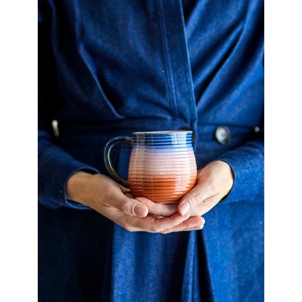 Plave/narančaste keramičke šalice u setu 4 kom 200 ml Tatum – Bloomingville-image-2