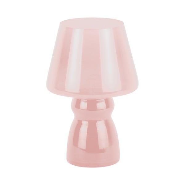 Svijetlo ružičasta LED stolna lampa sa staklenim sjenilom (visina 25,5 cm) Classic – Leitmotiv