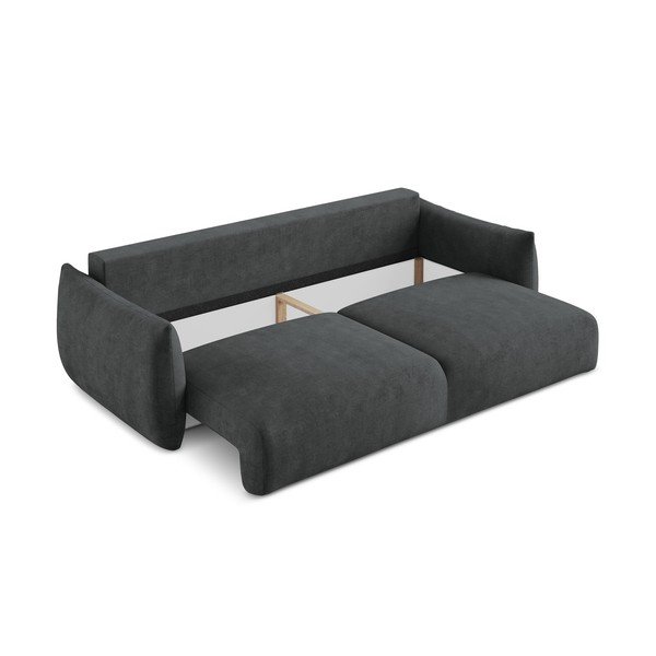 Tamno siva sklopiva sofa od šenila 230 cm Leila – Makamii-image-4
