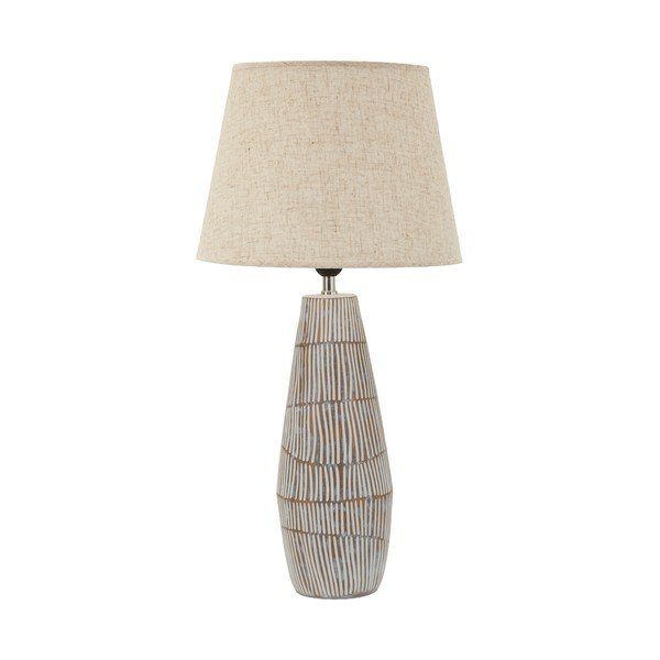 Krem stolna lampa s tekstilnim sjenilom (visina 69,5 cm) Hanoi – Mauro Ferretti