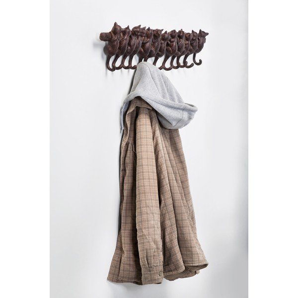 Smeđa zidna vješalica Kare Design Cats-image-1