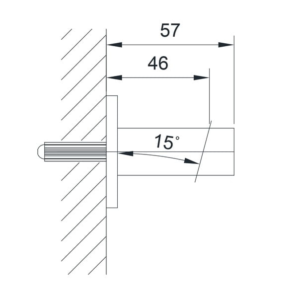 Mjedeni držač za tuš glavu u sjajno srebrnoj boji Jumper – Sapho-image-3