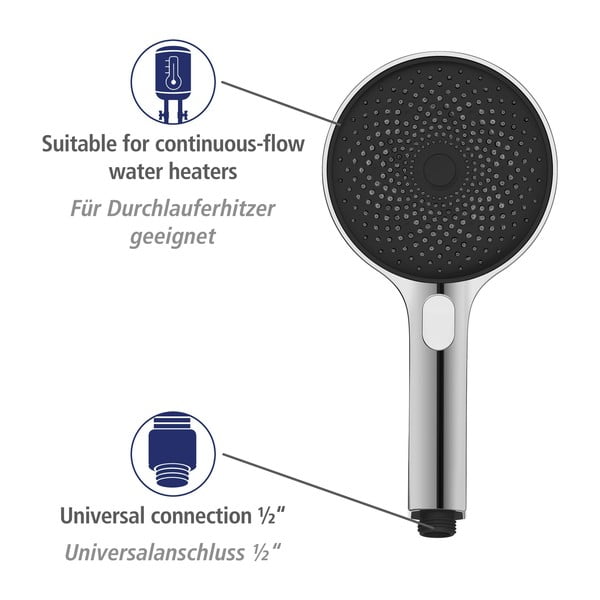 Tuš set od nehrđajućeg čelika u sjajnoj srebrnoj boji 120 cm Soft Water - Wenko-image-4