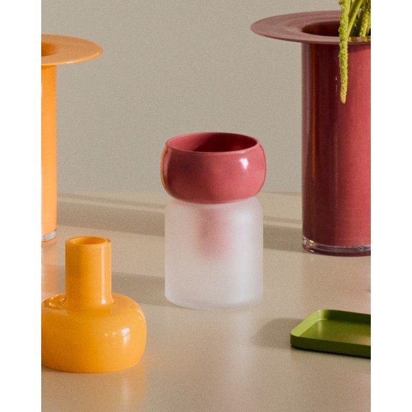 Ružičasta staklena vaza (visina 19 cm) Kelse – Kave Home-image-1