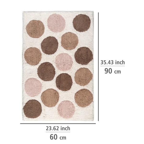 Smeđa/bež kupaonska prostirka od organskog pamuka 60x90 cm Tibet – Wenko-image-4