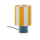 Žuta /plava stolna lampa s tekstilnim sjenilom (visina 25 cm) Ciral – Kave Home