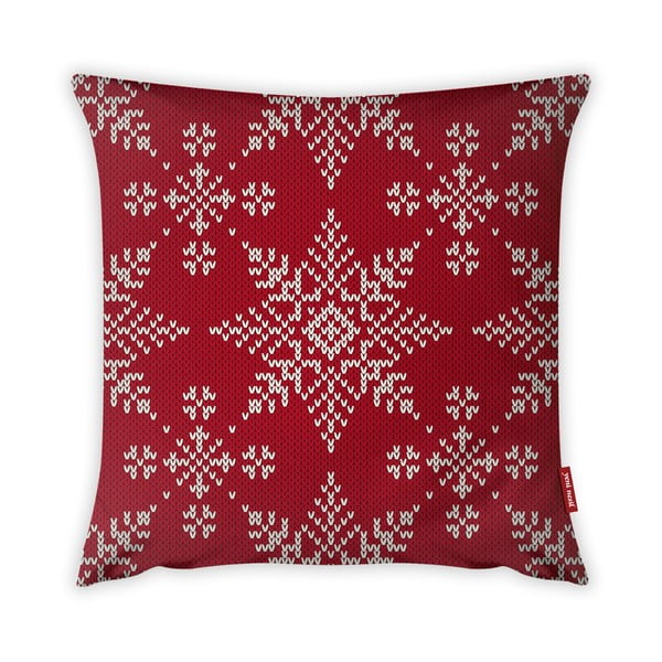 Jastučnica Vitaus Christmas Period Uzorak crvenih pahuljica, 43 x 43 cm