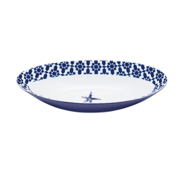 Plavo-bijela zdjela za posluživanje Kitchen Craft Artesa, 22 x 10 cm