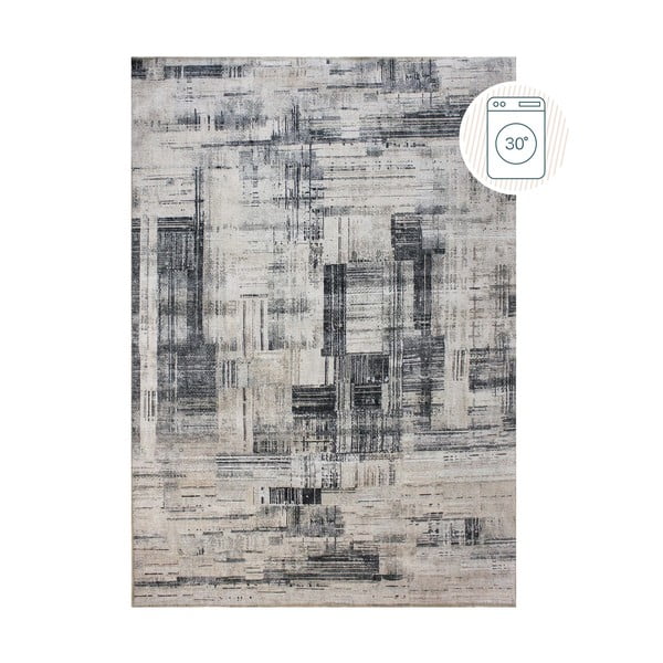 Sivi periv tepih 190x290 cm Silas Abstract – Flair Rugs