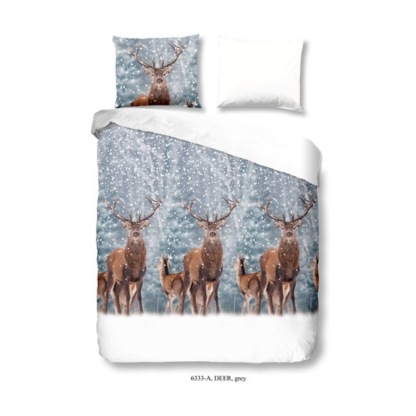 Pamučna posteljina za krevet za jednu osobu Good Morning Deer, 135 x 200 cm