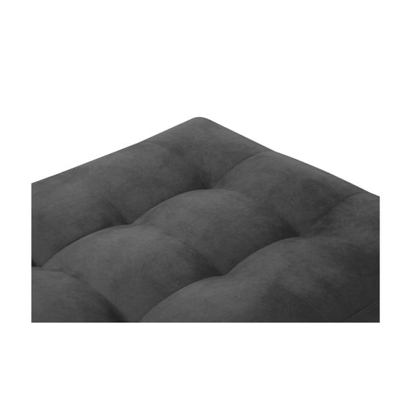 Tamno sivi podnožnik od baršunastog materijala Milo Casa Attilio-image-4