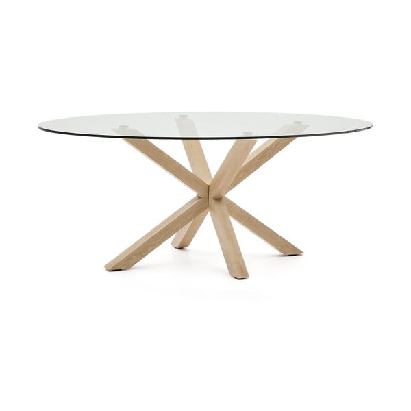 Blagovaonski stol sa staklenom pločom stola 100x200 cm Argo – Kave Home