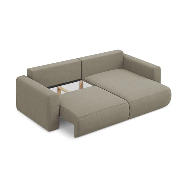 Svjetlo smeđa sklopiva/s prostorom za odlaganje kutna garnitura (s desnim kutom/s ležaljkom) Kapua – Makamii-image-4