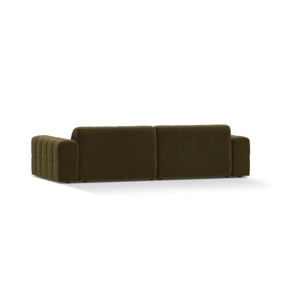 Kaki zelena baršunasti sofa 252 cm Chicago – Cosmopolitan Design-image-2