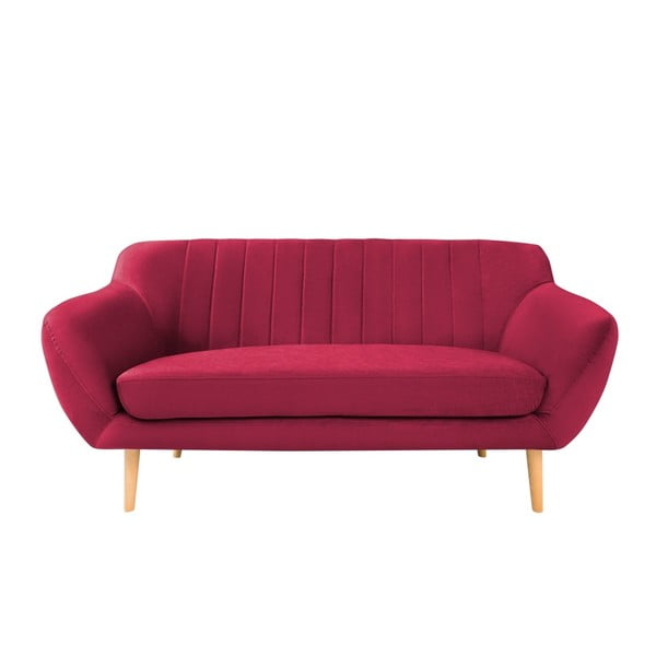 Tamnoružičasta sofa od baršuna Mazzini Sofas Sardaigne, 158 cm